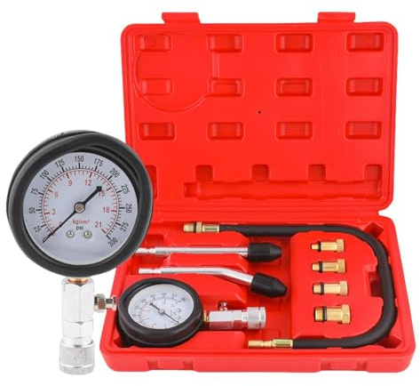 Manómetro de Compresión,Herramientas de Reparación Precisas Portátiles,Tester De Manómetro Para Motocicleta - para Coche, Camión, Vehículo, Sedán, SUV, Moto, Hogar, Garaje,