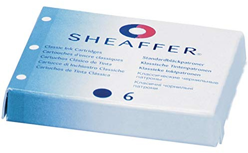 Sheaffer – Cartuccia per penna stilografica, inchiostro nero Reca in custodia di 6