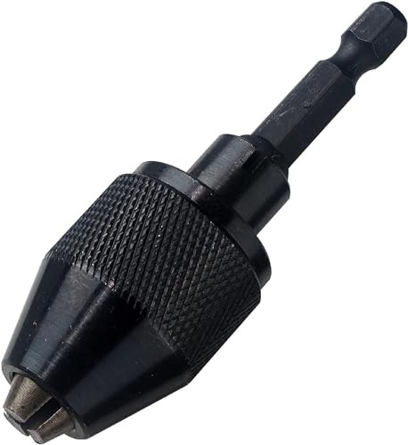 NEIKO 20753A Keyless Chuck Conversion Adapter | 1/4” Hex Shank | Convert Cordless Screwdrivers into Power Drills in Seconds | for Round-Shank Drill Bits | No Keys Needed to Tighten…