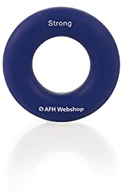 AFH Webshop Silikon Handtrainer und Fingertrainer | runder Handgriff Trainer | ergonomischer Fingertrainer Ring | Nagelhärter | Round Premium | Nachtblau | stark