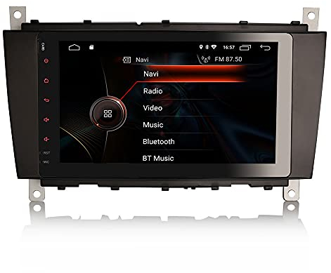 ERISIN 8 Zoll Android 10.0 Autoradio für Mercedes Benz C/CLC/G Klasse W203 W463 Unterstützt GPS-Navi Carplay Android Auto DSP Bluetooth A2DP DVB-T/T2 WiFi DAB+ Mirror-Link 2GB RAM+16GB ROM