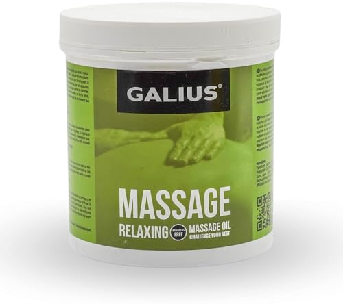 Galius - Aceite Sólido para Masaje Relajante - Aceite Esencial con Extracto de Harpagofito - Aceites Esenciales Antiinflamatorios - Aceite Corporal para Deportistas y Profesionales del Masaje 500ml