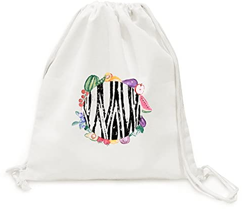 Beauty Gift un coup de pinceau ligne verticale. Sac en tissu pliable à sangle pour fruits et légumes