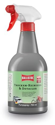 BALLISTOL 25086 Trocken-Reiniger und Detailer 750ml Spray – Reinigung und Lackpflege für PKW, Motorrad, LKW | Reinigungsspray, Reinigung und Lackpflege für PKW, Motorrad, LKW, für Farbauffrischung, Spezialreiniger
