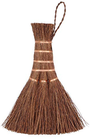 Brosse en fibre de coco à vrilles naturelles de 15 cm/5.9in, mini balai de nettoyage domestique pour service à thé de comptoir de bureau