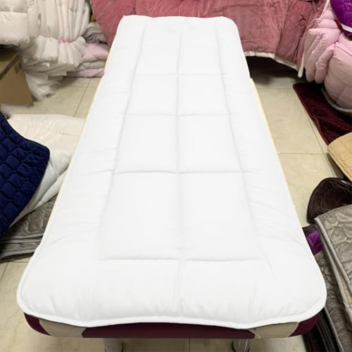 Surmatelas Cotton Beauty Bed avec Tête Trapézoïdale Protège Matelas Éponge Douce pour Table De Massage Lit De Spa Couverture De Lit De Cils avec Trou De Respiration,White2,80x190cm