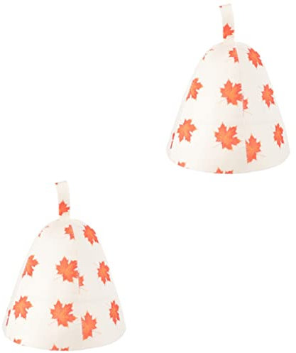 GLEAVI 2st Saunahut Saunapackung Sauna-haare Haarloser Hut Saunazubehör Sauna-kopfpackung Saunahaube Russische Banya-mütze Banya-hut Saunaabdeckung Gefühlt Mann Finnland Wasser Aufnehmen