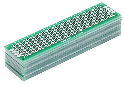 PCB Prototype Board 10PCS PCB Universal Printed Circuit Board Solderable Breadboard PCB Double Column Board for Prototyping DIY 2cm X 8cm