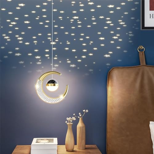 Chao Zan Moderne Pendelleuchte,Led Hängelampe,Design Hängeleuchte für Wohnzimmer Schlafzimmer Arbeitszimmer Büro Esszimmer (Gold, Warmweißes Licht)