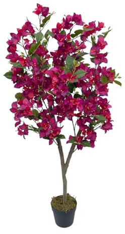 Lacers SMARAGDLINE künstliche Bougainvillea Pflanze 150cm, realistische Optik, Dekoration für Wohnzimmer, Balkon und Büroräume- echtwirkende Blätter & Blüten ohne spezielle Pflege