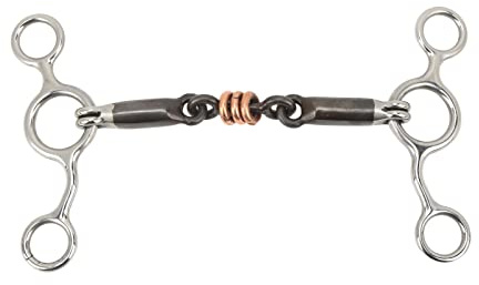 Filet de Cheval, Bâillon de Cheval, Filet à Anneaux, Acier Inoxydable, Laiton, 145 Mm, Embout Buccal, équipement D'entraînement pour Chevaux