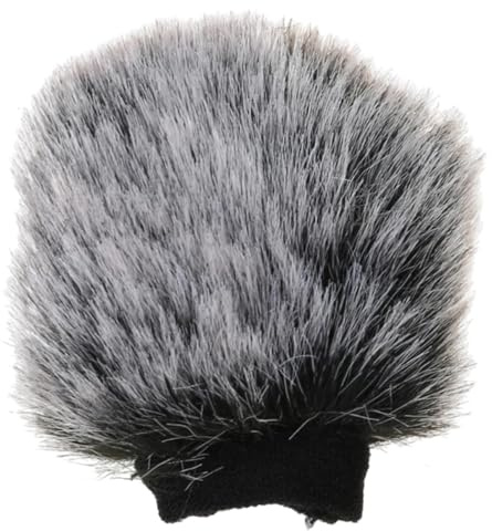 Nixiara Protezione antivento per microfono fotocamera – Protezione antivento – Filtro antivento esterno per microfono peloso – Microfono parabrezza fotocamera – protezione antivento microfono per