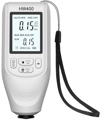 Paint Coating Meter 0-2000μm Coating Thickness Gauges Professional Thickness Gauges FE NFE Paint Gauges Large Display