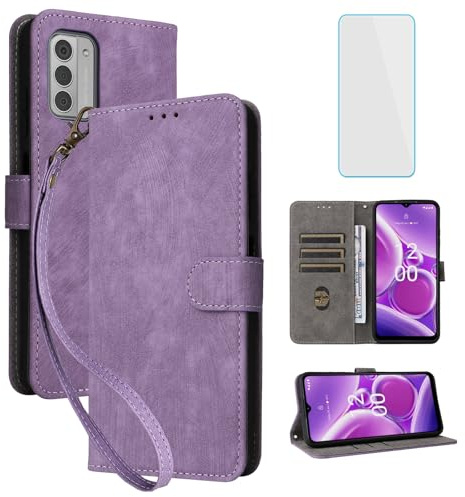 IUQXU RFID Wallet Phone Case for Nokia G310/Nokia G42 Purple
