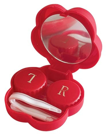 WRITWAA Compact Contacts Lens Storage Box Travel Case Mirror for Desk Wallet Car Anywhere