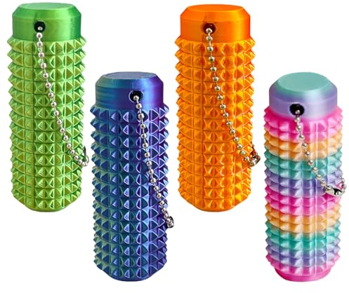 Little Ouchies Pain Fidget (4 Stücke), Spiky Grippie Stim Keychain Pocket Mini Fidget Toy Stachelball ADHS Sensorik Schmerz-Fidget,Sensory Toy, Anti-Stress Fidget Toys für Kids and Adults
