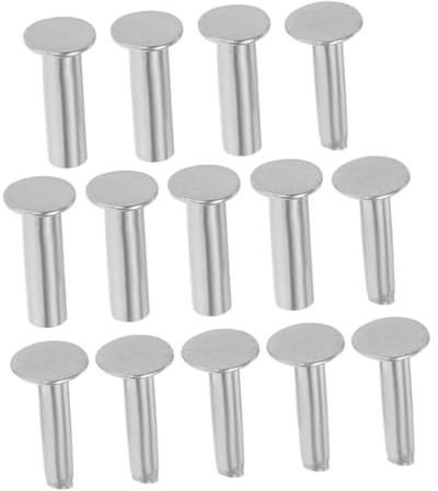 MUELODSIC Remaches de Acero Inoxidable para Cuchillos 7 Pares, Plata