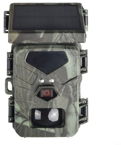 Tidevib Para cámara de caza de visión nocturna, funciona con energía solar, cámara de sendero de 20 MP para actividades al aire libre