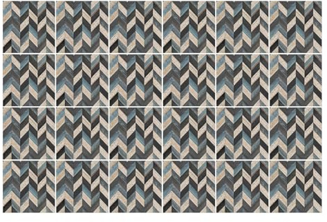 Baldosa adhesiva – vinilo resistente – fácil limpieza – 15x15 cm – lote 24 – antisalpicaduras cocina - Líneas verticales en zigzag
