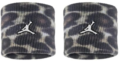 Nike Jordan Jumpman Schweißband 2er Set grau camo, Wristbands aus Baumwollmischung, saugstark und elastisch, Unisex Sport Armband für Fitness Basketball Training