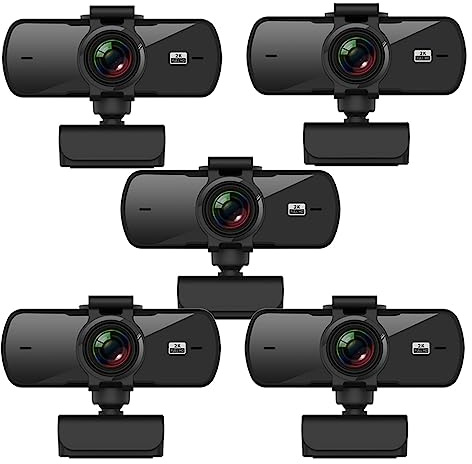 ZXZZAS Webcam 2K Full HD 1080P Web Camera Autofocus With Microphone USB Web Cam For PC Computer Laptop Desktop Webcamera For Conferencing(5PCS)