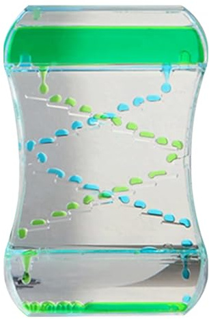 Sablier Liquide en apaisant, sensoriels à Bulles liquides, Design visuel Relaxant, Facile à Utiliser, soulage Le Stress et Aide à la Concentration pour, Adultes, Bureau, école