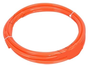 Tuyau d'air pneumatique en polyuréthane, 25 m, 82 pi, 6 mm x 4 mm, orange et rouge