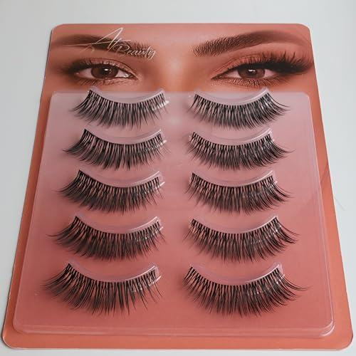 AT Beauty False Eyelashes – Lifted & Wide Eye Effect, Bold Definition, Lightweight & Reusable (Segmented Wiapy) (AH Code)