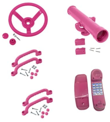 Xgdsnly 2 Paia di Accessori per Telefono Giocattolo da Parco Giochi per Attrezzature da Gioco Nave Pirata Volante Telescopico in PP Resistente per Bambini Gia, Stile a