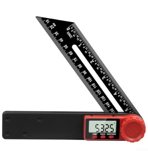 Digitaler Winkelmessgerät 360 Grad LCD Display Schmiege mit Hold Funktion für Holzbearbeitung und Metallbau 180mm Linie
