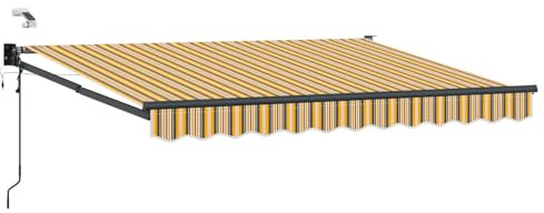 Tenda da sole elettrica, 3 x 2 m, colore: giallo/grigio