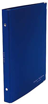 KOKUYO Raccoglitore ad anelli in metallo con tavolozza dei colori, B5-S, 26 fori, fino a 100 fogli, 5 divisori colorati, tipo verticale medio, blu navy, importazione giapponese (RU-311-3)