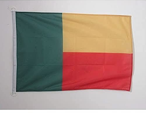 AZ FLAG Benin Boat Flag 12x18 in Mesh Polyester Plastic Rings