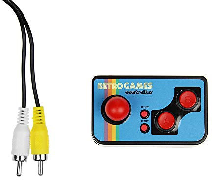 Monsterzeug Mini console da gioco retrò, giochi arcade iconici videogiochi per TV, 200 mini giochi, cavo RCA a 8 bit, gadget tecnico