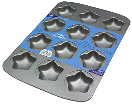 PME Nichthaftende Sternform Backblech, Schwarz/Weiß