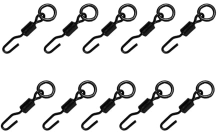 Korda Spinner Ring Swivels Größe 11 – 10 Stück Spezialwirbel für Spinner Rigs & Ronnie Rigs – Schnellwechselwirbel mit Ring für Karpfenangeln Endtackle