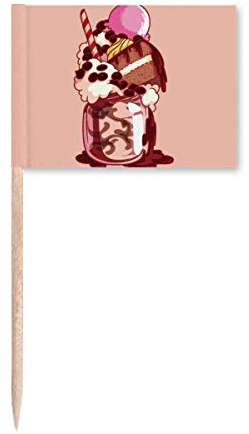 Banderas para palillo de helado de chocolate, decoración de fiesta