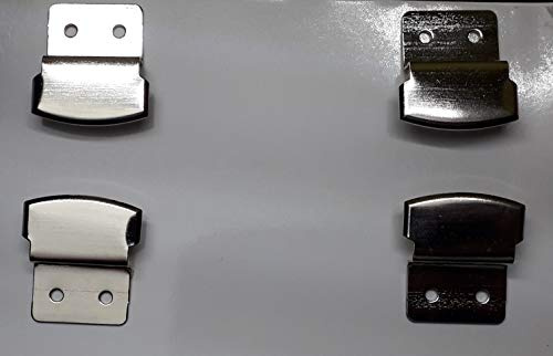 GANCI FERMASPECCHIO 4PZ IN METALLO NICHELATO PORTA SPECCHI SUPPORTO 280784