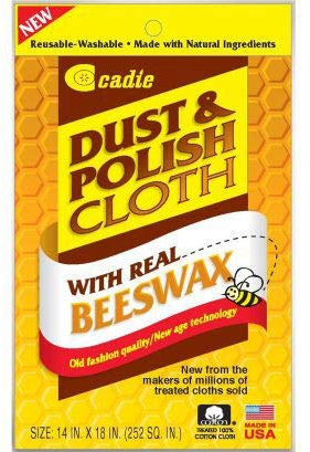 Cadie Reusable Dust and Polishing Cloth - Beeswax Furniture Wipes for Cleaning or Wiping Dirt Surfaces at Home and Office - Great Cleaner for Wood, Tiles, Blinds and Ceilings Fan | 1 Pack