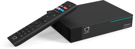 STRONG SRT-4150 simpliONE Box Satelliten-Receiver und Android Streaming-Box (4k UHD, Android TV, Aufnahme/Restart/Replay, Live TV, Google Play Store) schwarz