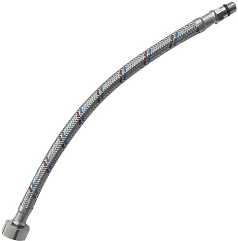 AERZETIX - C51100 - Flexible d'alimentation pour mitigeur femelle 1/2''- mâle M10 - longueur 300mm - flexible de raccordement/salle de bain/cuisine