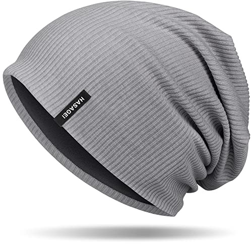 HASAGEI Mütze Herren Damen, Slouch Beanie Mütze Damen, Übergangszeit Weiche Leicht Modische Jersey Beanie, Unisex Warm Winter Mützen Ideal für Frühling Herbst und Winter