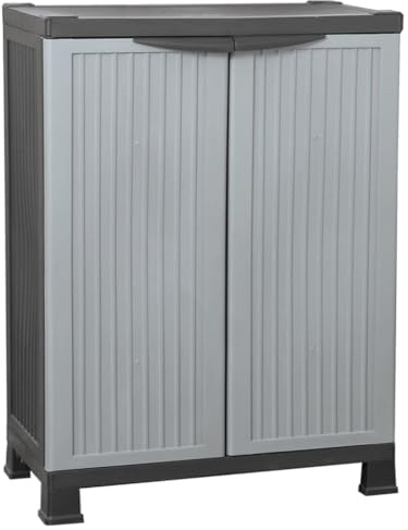 vidaXL Kunststoffschrank Haushaltsschrank Schrank Gartenschrank Balkonschrank Beistellschrank Putzmittelschrank Werkstattschrank 68x39x92cm