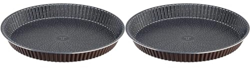Tefal Perfectbake Moule A Tarte 30cm Aluminium 100% Recyclé J5548402, fabriqué en France (Lot de 2)