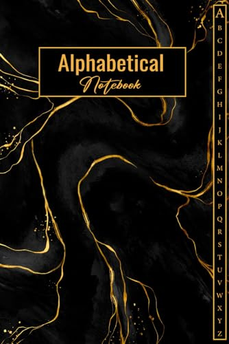 A-Z notebook: A5 Lined-Journal Organizer with A-Z Printed | 4 pages per letter | A small notebook with an A-to-Z index | 105 Pages;