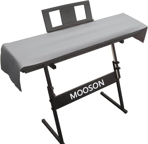 Mooson Tastatur-Piano-Abdeckung, Staubschutz, leicht, luxuriös, weiche und hochwertige Oberfläche, verdickende elektronische Orgelabdeckung, Tastatur-Update-Abdeckung (Grau)