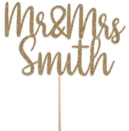 KreateSquare Personalised Cake Topper, Custom Name Party Cake Decoration