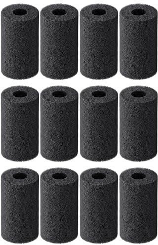 Pawfly 12 Pack Pre-Filter Sponge, Aquarium Filter Sponge 0.8 Intake Sponge Foam Roll for Small Fish Shrimp Fry Fish Tank Covers Accessories