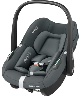 Maxi-Cosi Pebble S i-Size, Babyschale, 0–15 Monate, 0–13 kg, 40–83 cm, leichter i-Size Kindersitz, Click&Go-Installation, G-CELL Seitenaufprallschutz, Sitzverkleinerer, Tonal Graphite