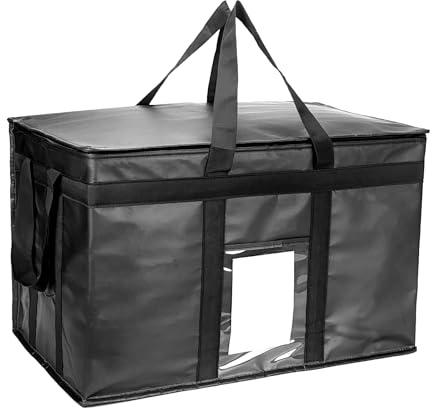 yongzhenlite XXXL - Bolsas enfriadoras plegables con aislamiento grande con cierre de cremallera, bolsas reutilizables para la compra de comestibles que mantienen la comida caliente o fría, ideal para